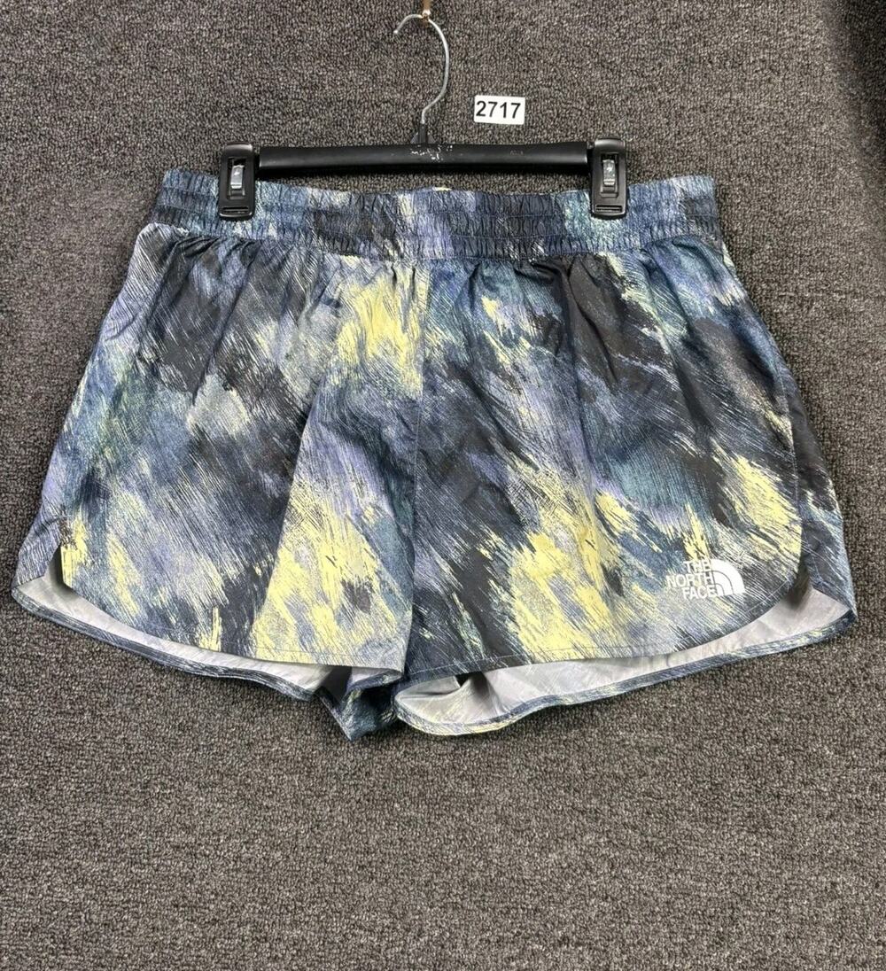 The North Face Shorts Womenโs Size XL Blue Limitless Running Lined Activewear